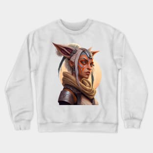 Wolf lady warrior Crewneck Sweatshirt